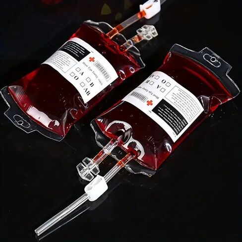 Halloween Drink Bag for Halloweeen Party，Vampire Blood Bag Decoration（1pcs） in Saudi Arabia