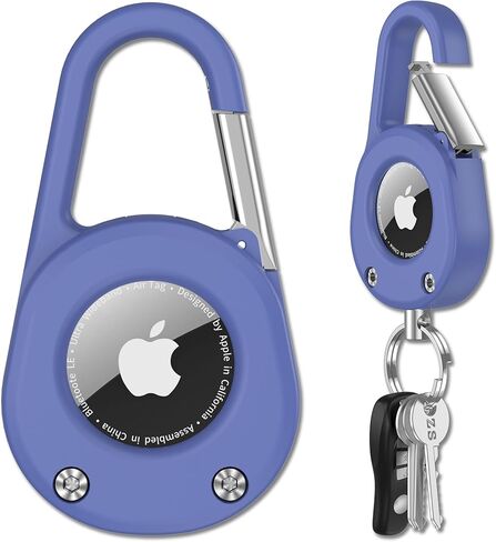 SCALLOP for AirTag (1st & 2nd Gen) Keychain with Carabiner,Thick Hard PC Air Tag Holder,IPX8 Waterproof,Secure Lock in Kuwait