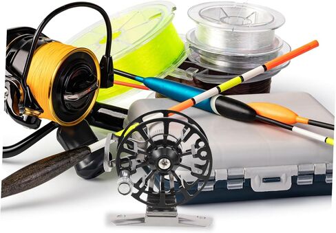 BESPORTBLE Portable Ice Fishing Reel Black All Metal Front Drag Fishing Pole Wheel Tool Compatible with Straight Handle and Sea Rods for Enhanced Angling Experience in Saudi Arabia