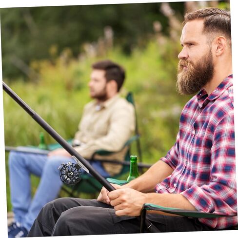 BESPORTBLE Portable Ice Fishing Reel Black All Metal Front Drag Fishing Pole Wheel Tool Compatible with Straight Handle and Sea Rods for Enhanced Angling Experience in Saudi Arabia