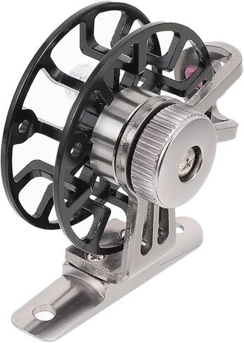 Balacoo Ice Fishing Reel Black Full Metal Rocker Arm Fishing Pole Accessory Ergonomic Handle Durable Outdoor Sea Pole Gear for Comfortable Angling Experience in Saudi Arabia