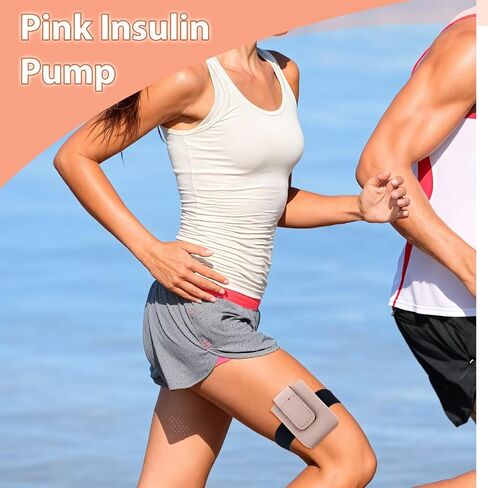 Insulin Pump Holder - Compatible with t:Slim/t:Slim X2 - Adjustable Diabetic Pump Case - Diabetic Insulin Pump Belts Armband for Adults & Kids - Diabetic Pouch Belt for Sports (S Arm) in Kuwait