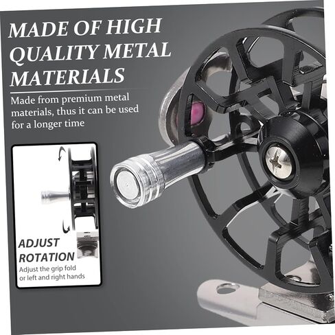 Creative Ice Fishing Reel with Slip Handle Durable Full Metal Construction Thick Cast Ring for Low Resistance Strong Performance for River and Lake Fishing in Saudi Arabia