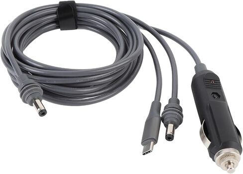 3 in 1 DC Power Cable, 100W USB C 12-24V Car Charger DC Male Plug for Satellite Accessories with 18AWG Wire for Laptops Camping (10meters) in Saudi Arabia