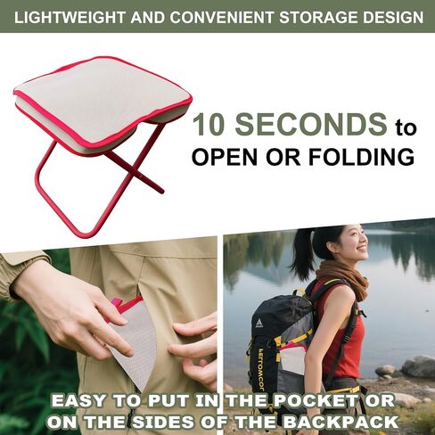 MINI EASY CARKY CARCH - COMPACT CARD CARCH للتخييم والمشي لمسافات طويلة وصيد الأسماك والبستنة والاستخدام في الهواء الطلق - خفيفة الوزن ، متينة ، سهلة حملها وإعدادها (الكاكي) in Saudi Arabia