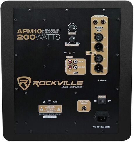 Rockville APM10C 10 "400 واط تعمل بالطاقة/النشط SUPWOOFER PRO SUB in Saudi Arabia