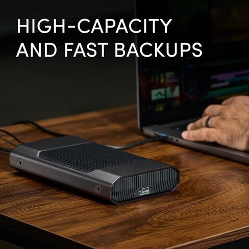 SanDisk Professional 26TB G-Drive Enterprise-Class External Desktop Hard Drive - 7200RPM Ultrastar HDD Inside, USB-C (10Gbps), USB 3.2 Gen 2, Mac Ready - SDPHF1A-026T-NBAAD in Saudi Arabia
