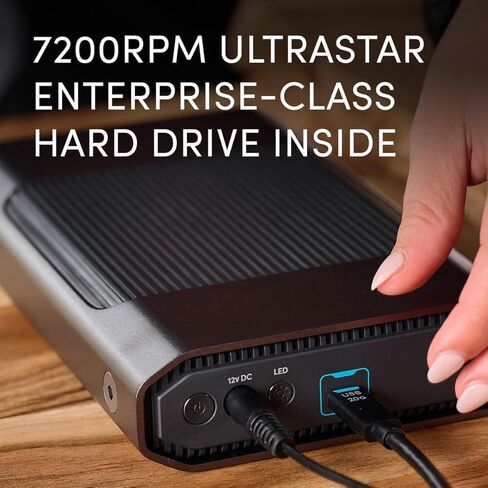 SanDisk Professional 26TB G-Drive Enterprise-Class External Desktop Hard Drive - 7200RPM Ultrastar HDD Inside, USB-C (10Gbps), USB 3.2 Gen 2, Mac Ready - SDPHF1A-026T-NBAAD in Saudi Arabia