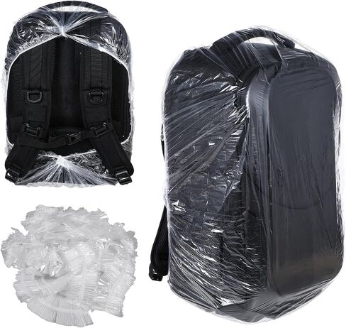 10 PCS Disposable Backpack Rain Cover Waterproof, Portable Waterproof Bag Cover Compact Raincoat Rain-Cover for Backpack Elastic Covers Protector for Outdoor Camping Hiking Cycling Emergency, 30L-40L in Saudi Arabia