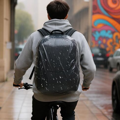 10 PCS Disposable Backpack Rain Cover Waterproof, Portable Waterproof Bag Cover Compact Raincoat Rain-Cover for Backpack Elastic Covers Protector for Outdoor Camping Hiking Cycling Emergency, 30L-40L in Saudi Arabia