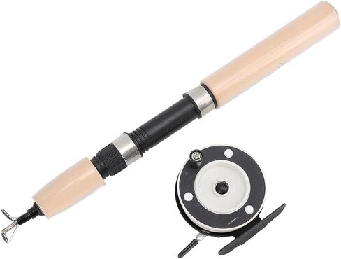 Diooche Premium Ice Fishing Rod Colbo - عمود صيد في الشتاء 75 سم مع الألياف الزجاجية وبناء المعادن للآباء والأبناء والأزواج والأصدقاء in Saudi Arabia