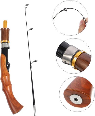 Happyyyami Ice Fishing Pole Telescopic Handle أداة صيد شتوية محمولة للاستخدام الخفيف في الهواء in Kuwait