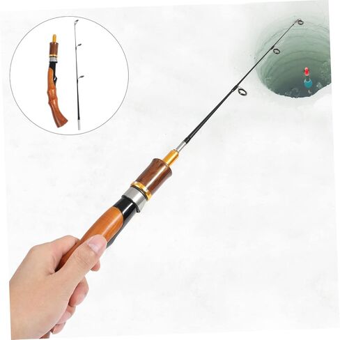 Happyyyami Ice Fishing Pole Telescopic Handle أداة صيد شتوية محمولة للاستخدام الخفيف في الهواء in Kuwait