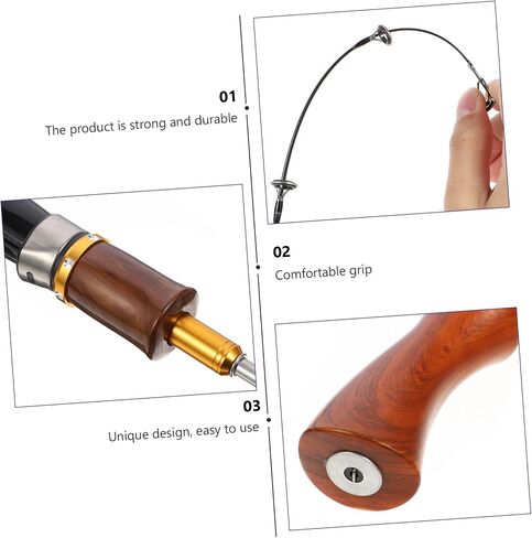 Happyyyami Ice Fishing Pole Telescopic Handle أداة صيد شتوية محمولة للاستخدام الخفيف في الهواء in Kuwait