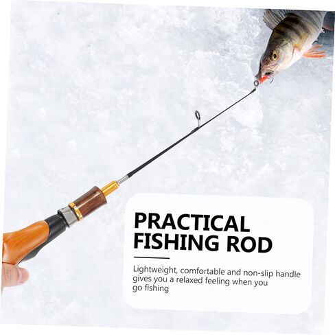 Happyyyami Ice Fishing Pole Telescopic Handle أداة صيد شتوية محمولة للاستخدام الخفيف في الهواء in Kuwait