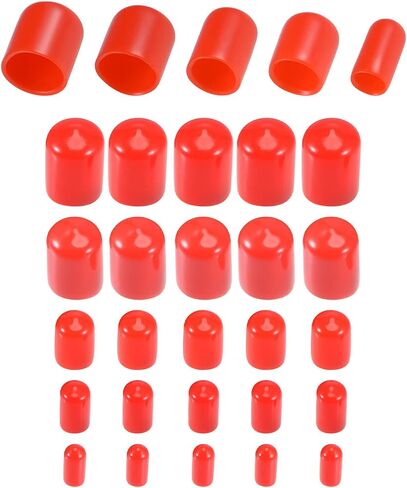 DMiotech 50 حزمة 1/4" 3/8" 1/2" 5/8" 3/4" ID الأبيض برغي موضوع حماة المطاط نهاية قبعات الترباس يغطي لأنابيب الأثاث المسمار الترباس in Saudi Arabia