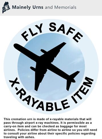 TSA Approved Fly-Safe and Temporary Travel Cremation Urn Kit for Human Ashes - Airline Friendly - 200 Cubic Inch Capacity - Airline-Ready Black Plastic Urn with Included Travel Box in Kuwait