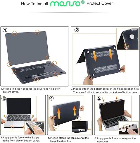 Mosiso متوافق مع MacBook Air 13 بوصة Case 2022 2021 2020 2019 2018 الإصدار A2337 M1 A2179 A1932 Touch ID ، غطاء صلبة بلاستيكية متوافقة مع MacBook Air 13.3 بوصة ، والكرز الأحمر in Kuwait