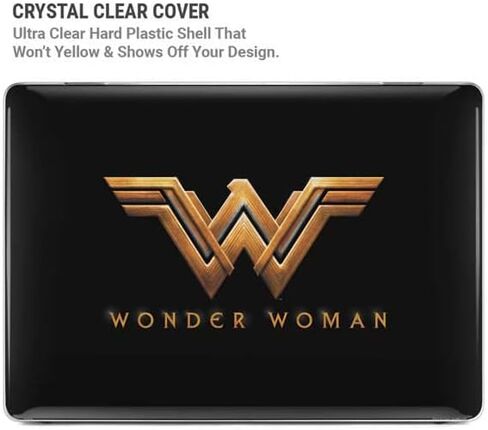Skinit Case + Skin Compatible with MacBook Pro 14in (2021) - Officially Licensed Warner Bros Wonder Woman Gold Logo Design in Saudi Arabia