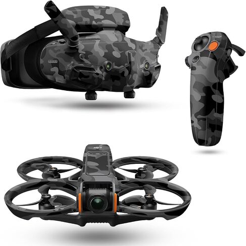 DRONE SNOOD متوافق مع DJI Avata 2 Bundle (2024) - الأسود CAMO - غطاء ملصق واقي فينيل 3M Premium 3M - يسهل تطبيقه | مصنوع في الولايات المتحدة الأمريكية من قبل Mayyskins in Saudi Arabia
