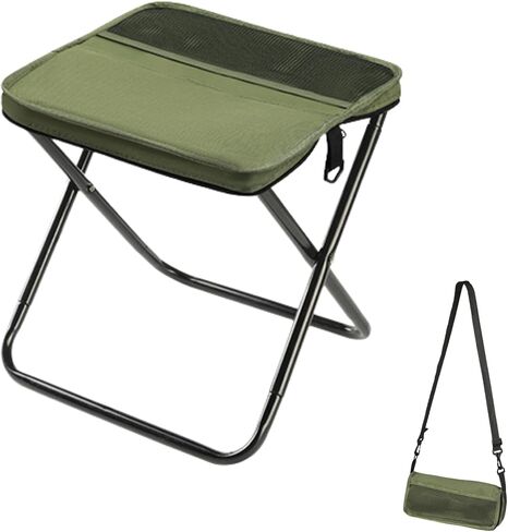 Folding Camp Stool, Lightweight Foldable Camping Stool, Compact Mini Chair for Outdoor Activities, Hiking, Fishing, and Travel, Portable and Durable, Holds Up to 265 lbs (Regular) in Saudi Arabia