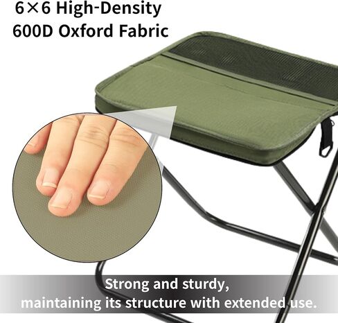 Folding Camp Stool, Lightweight Foldable Camping Stool, Compact Mini Chair for Outdoor Activities, Hiking, Fishing, and Travel, Portable and Durable, Holds Up to 265 lbs (Regular) in Saudi Arabia