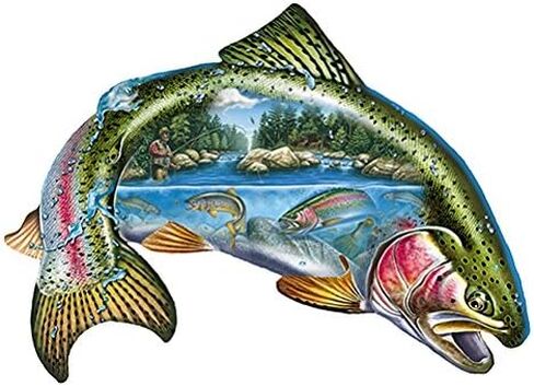 14 in. Trout River Fishing Novelty Sign in Saudi Arabia