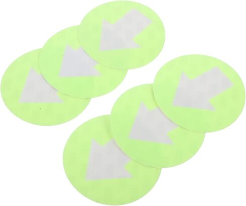 6pcs Fluorescent Arrow Direction Markers Pvc Outdoor Camping Signs for Guiding Paths and Stairways Reflective Direction Stickers for Enhanced Visibility and Safety in Saudi Arabia
