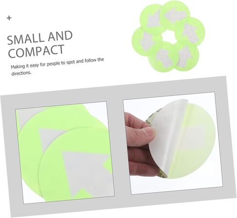 6pcs Fluorescent Arrow Direction Markers Pvc Outdoor Camping Signs for Guiding Paths and Stairways Reflective Direction Stickers for Enhanced Visibility and Safety in Saudi Arabia