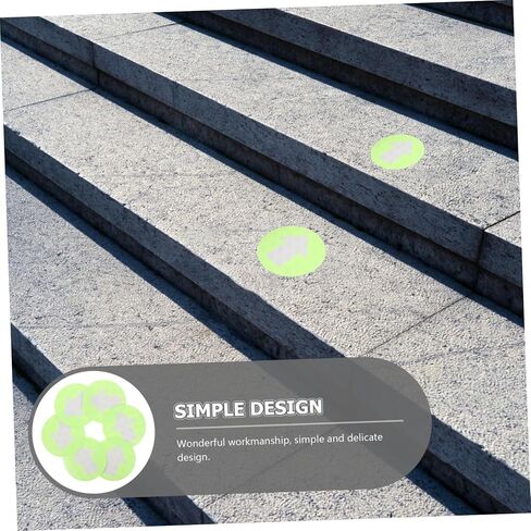 6pcs Fluorescent Arrow Direction Markers Pvc Outdoor Camping Signs for Guiding Paths and Stairways Reflective Direction Stickers for Enhanced Visibility and Safety in Saudi Arabia