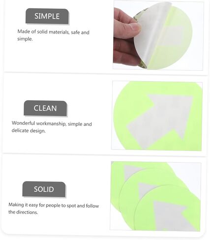 6pcs Fluorescent Arrow Direction Markers Pvc Outdoor Camping Signs for Guiding Paths and Stairways Reflective Direction Stickers for Enhanced Visibility and Safety in Saudi Arabia