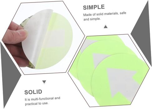 6pcs Fluorescent Arrow Direction Markers Pvc Outdoor Camping Signs for Guiding Paths and Stairways Reflective Direction Stickers for Enhanced Visibility and Safety in Saudi Arabia