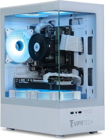 كمبيوتر ألعاب VIPRTECH Stryker 4.0، Ryzen 7، RTX 5060 8GB، 16GB/1TB، أسود in Kuwait