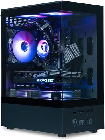 Viprtech Stryker 1.0 Gaming PC - AMD Ryzen 7 (4.1GHz Turbo) ، RX 580 8GB ، 32GB DDR4 3200 ، 1TB NVME SSD ، 700W PSU ، WIFI BT ، WIN 11 Pro ، RGB ، RGB Prebuilt ، White ، in Kuwait