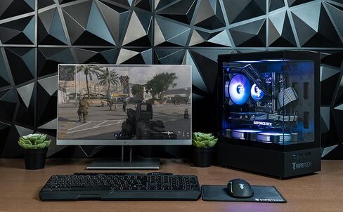 Viprtech Stryker 1.0 Gaming PC - AMD Ryzen 7 (4.1GHz Turbo) ، RX 580 8GB ، 32GB DDR4 3200 ، 1TB NVME SSD ، 700W PSU ، WIFI BT ، WIN 11 Pro ، RGB ، RGB Prebuilt ، White ، in Kuwait