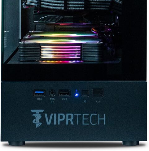 Viprtech Stryker 1.0 Gaming PC - AMD Ryzen 7 (4.1GHz Turbo) ، RX 580 8GB ، 32GB DDR4 3200 ، 1TB NVME SSD ، 700W PSU ، WIFI BT ، WIN 11 Pro ، RGB ، RGB Prebuilt ، White ، in Kuwait