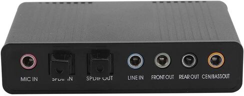 محول الصوت ، USB 5.1 محول صوت بطاقة الصوت الخارجي للكمبيوتر لتسجيل الكاريوكي 6 قناة ضوئية S/PDIF Audio Sound Adapter لتسجيل الكمبيوتر المحمول الكمبيوتر المتوافق مع WIN10/8/7/XP in Saudi Arabia