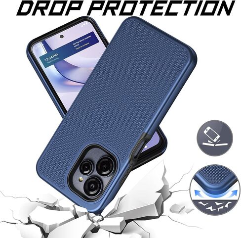 for Blu View Speed Ultra 5G B1660V Phone Case with Screen Protector Black | Dual Layer Heavy Duty Military Grade Shockproof Corner Cover for Blu View Speed Ultra in Saudi Arabia
