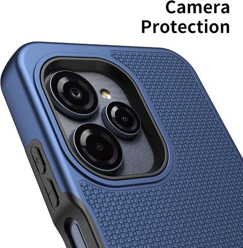 for Blu View Speed Ultra 5G B1660V Phone Case with Screen Protector Black | Dual Layer Heavy Duty Military Grade Shockproof Corner Cover for Blu View Speed Ultra in Saudi Arabia