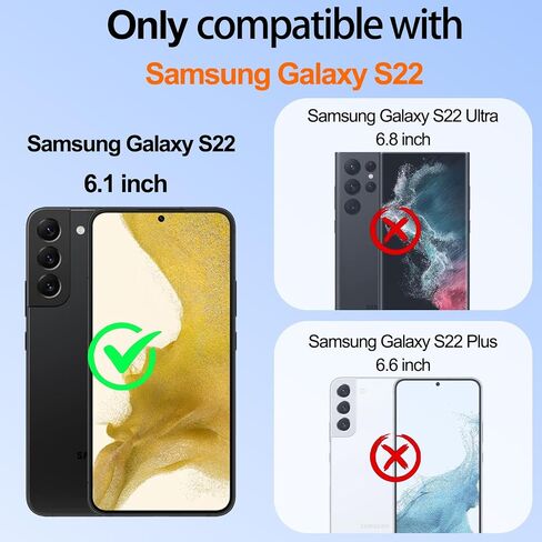 حافظة Gritup لهاتف Samsung Galaxy S23: مع قطعتين من واقي الشاشة، حامل حلقة يدور 360 درجة، مسند مغناطيسي، حافة ذهبية مطلية بغطاء حماية ناعم من مادة TPU مضادة للصدمات لهاتف Galaxy S23، أخضر البازلاء in Kuwait