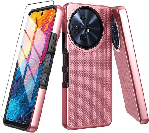 بالنسبة إلى TCL 60 XE NXTPAPER 5G/TCL 50 XL 5G CASE مع واقي شاشة زجاجي مقسى ، حماية مزدوجة للطبقة الثقيلة للصدمات (أسود) in Kuwait