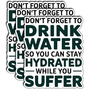 (3pcs) اشرب ملصقات اقتباس ترطيب الماء المضحكة الساخرة الدعابة التحفيزية ، والهدايا الملهمة الملهمة للماء لخط شارات فينيل كيندل زجاجة ماء الصلب. in Kuwait
