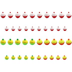 40-Piece Bulk ABS Fishing Floats, Button-Style Round Bobbers in Assorted Colors for Fishing Tackle Accessories, 1/1.5 Inch in Saudi Arabia