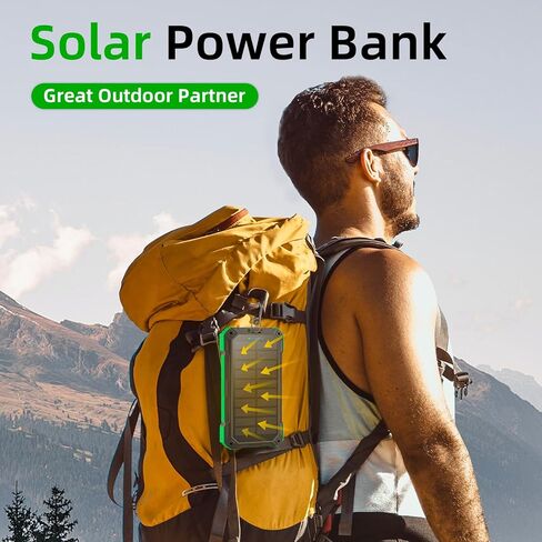 Solar Charger Power Bank 49800mAh Wireless Portable Phone Charger, 22.5W QC3.0 Fast Charging Built in 4 Cables with USB C 6 Outputs & 2 Inputs for All Cell Phone in Saudi Arabia