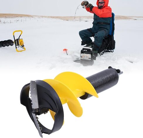 plplaaoo Electric Ice Auger Kit Powerful Durable Smooth Drilling Ice Fishing Auger for Winter Fishing Supplies Aluminum Alloy Nylon 17.7in Length 8in Rotation Diameter in Saudi Arabia