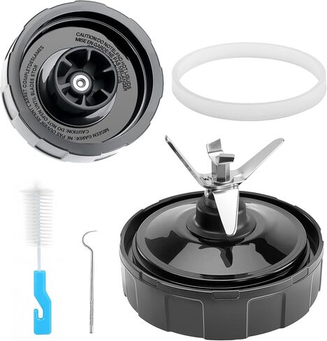 1 حزمة 6 FIND FINS FINS SETCORCOR ANDERSBLY لـ NINJA ، 4in/10cm blender blender parts for ninja auto iq bl450 bl456 bl480 bl480d bl482 ، with hook ، brush ، supber supber (fult fins nline) in Kuwait