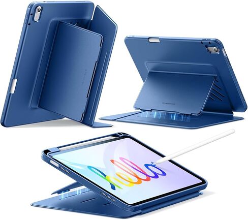 ESR for iPad (A16) 11th Generation Case 11 Inch 2025, iPad 10th Generation Case 10.9 inch 2022, Vertical Stand Cover, Multi Stand Angles, Ultra-Stable Cover with Pencil Holder, Flip Series, Black in Saudi Arabia