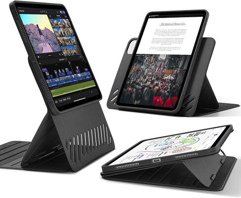 ESR لـ IPAD Pro 11 Inch Case (M4) 2024 5th Gen ، حالة الدوارة مع غطاء مغناطيسي قابل للإزالة ، صورة قابلة للتعديل/المناظر الطبيعية مع عرض شاشة مرفوع ، 9 زوايا دائمة ، سلسلة Shift ، Black in Saudi Arabia