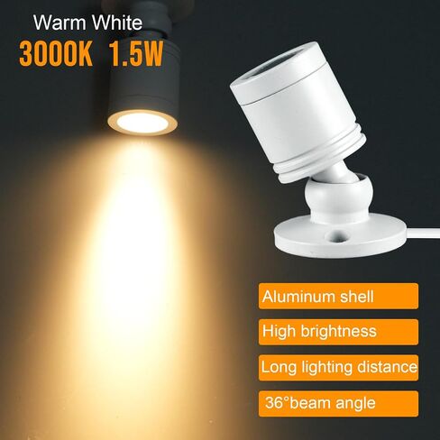 LED أضواء USB USB 2W صورة Uplighting Indoor Stick Spot Lights لعرض Art Art Display Dartboard Paint Artwork Arting Lighting (Dark White ، 2 Pack) in Kuwait