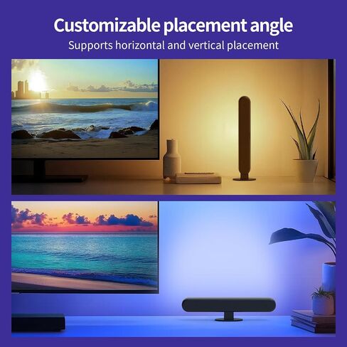 شريط ضوء LED مع مزامنة الموسيقى ، RGB TV Backlight مع التحكم في التطبيق متعدد الأشكال وتغيير الألوان ، الإضاءة المحيطة التي تعمل بالطاقة USB للشاشة أو الألعاب أو خلف ملحقات الضوء التلفزيوني in Saudi Arabia